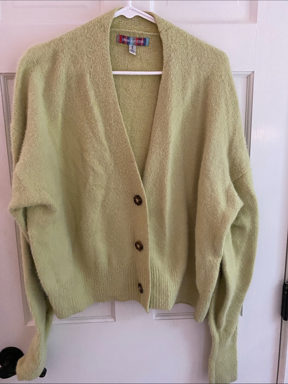 Urban Outfitters Oversized Chartreuse Knit Cardigan | Size M